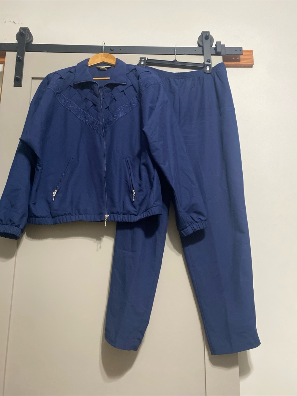 Vintage 90’s Teddi Navy Two-Piece Track Jacket & Jogger Set